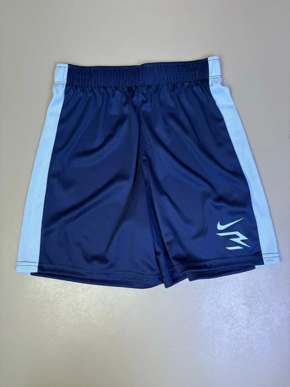 Youth Boys Nike Dri-FIT Basketball Shorts Size 12 Navy Blue White NWOT